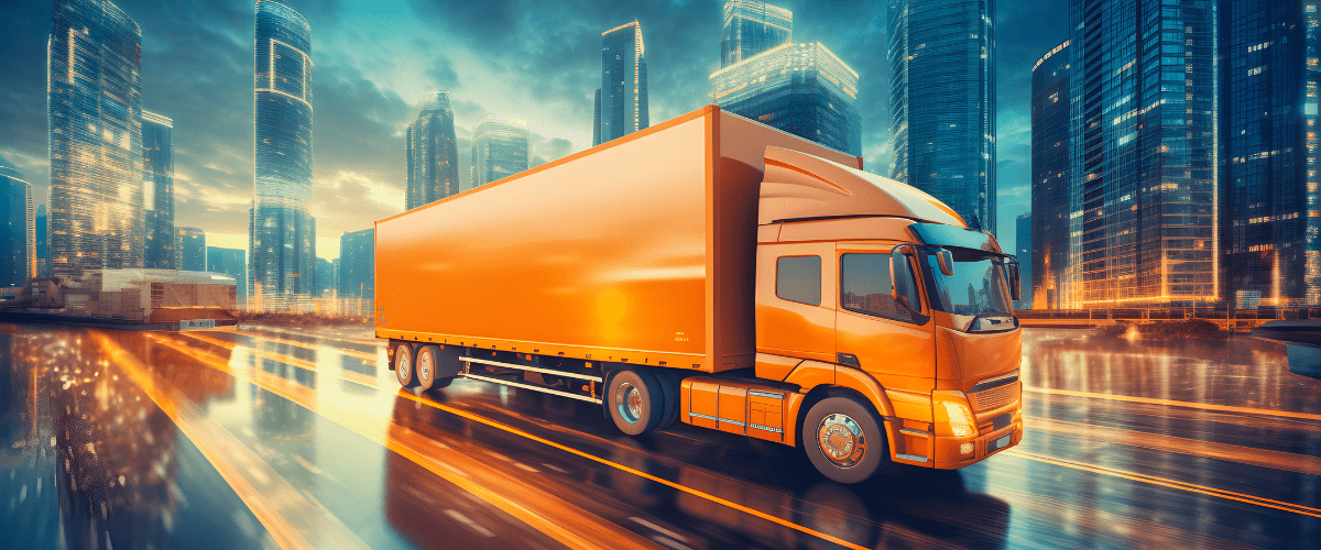 futuristic freight truck, drayage industry